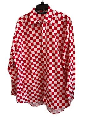 Boardroom Apparel Men’s XXL Red White Checkered Button Down Shirt